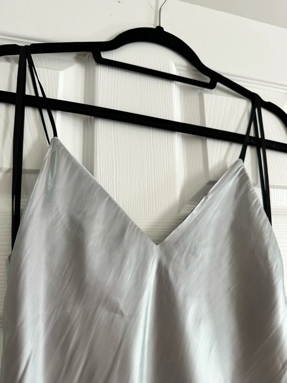 Rag & Bone Astrid Satin Slip Dress in Iridescent Silver Grey size 0 XS - Picture 3 of 5